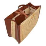 VALENTINO GARAVANI VLOGO SIGNATURE RAFFIA HANDBAG