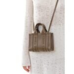 CHLOE MINI WOODY TOTE BAG ARMY GREEN