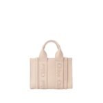 CHLOE MINI WOODY TOTE BAG CEMENT PINK