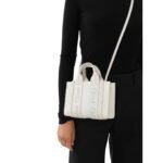 CHLOE MINI WOODY TOTE BAG WHITE
