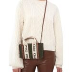 CHLOE MINI WOODY TOTE BAG ELEPHANT GREY