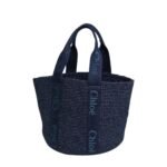 CHLOE LARGE WOODY BASKET DENIM