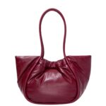 PROENZA LARGE RUCHED TOTE IN PUFFY NAPPA GARNET