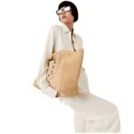 STELLA MCCARTNEY LOGO RAFFIA MEDIUM TOTE BAG