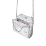 STELLA MCCARTNEY CRACKED METALLIC FALABELLA TINY TOTE BAG