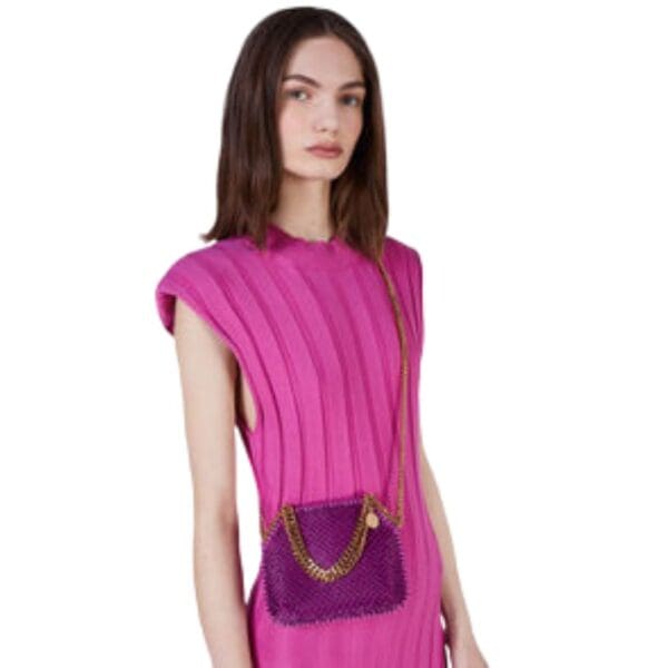 STELLA MCCARTNEY FALABELLA CRYSTAL MESH MINI TOTE BAG - Image 9