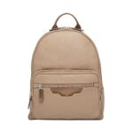 SANTONI BEIGE TUMBLED LEATHER BACKPACK