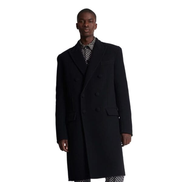 BALMAIN DOUBLE FACE WOOL AND CASHMERE COAT