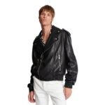 BALMAIN LEATHER BOMBER JACKET