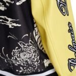  BALMAIN LEATHER VARSITY JACKET WITH TIGER PRINT