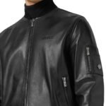 VERSACE LEATHER BOMBER JACKET