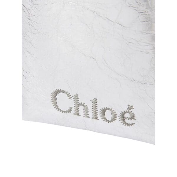 CHLOÉ SENSE MICRO TOTE BAG SILVER