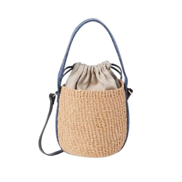 CHLOE SMALL WOODY BASKET DENIM