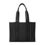 CHLOE MEDIUM WOODY TOTE BAG BLACK