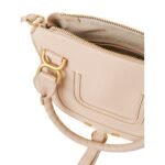 CHLOE SMALL MARCIE DOUBLE CARRY BAG IN GRAINED LEATHER CEMENT PINK