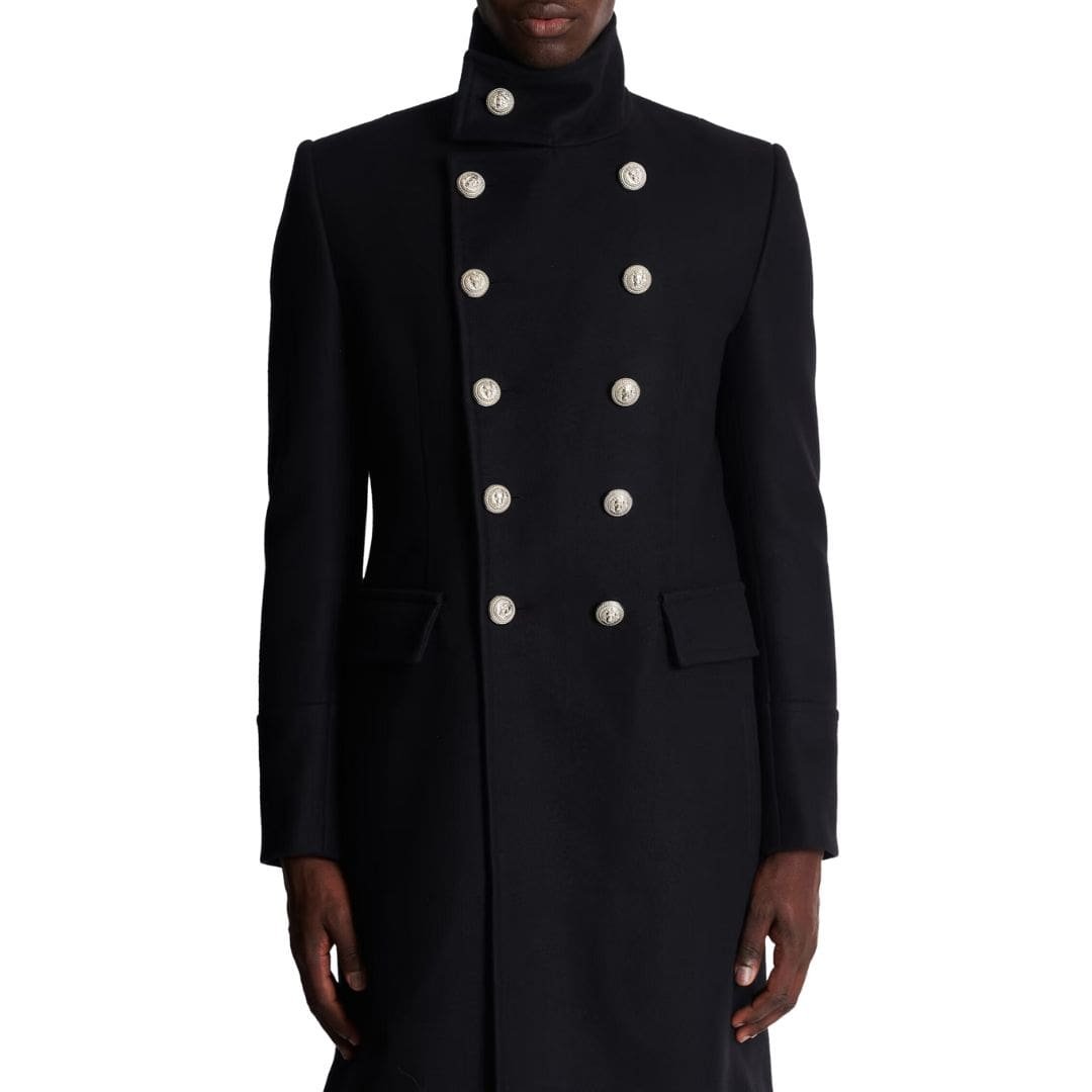 BALMAIN MID LENGTH MILITARY STYLE COAT
