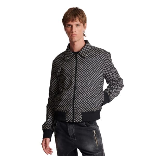 BALMAIN MINI MONOGRAM BOMBER JACKET