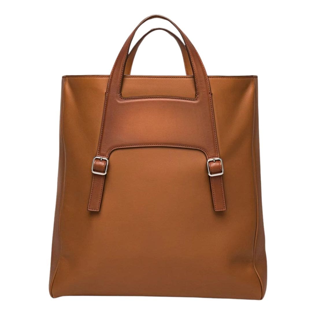 SANTONI BROWN LEATHER LAPTOP BAG 1 SANTONI BROWN LEATHER LAPTOP BAG
