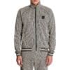  BALMAIN MINI MONOGRAMMED JACQUARD ZIPPED JACKET