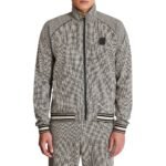  BALMAIN MINI MONOGRAMMED JACQUARD ZIPPED JACKET