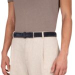 SANTONI BLUE SUEDE ADJUSTABLE BELT