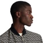  BLAMAIN REVERSIBLE COTTON BOMBER JACKET WITH BALMAIN MONOGRAM