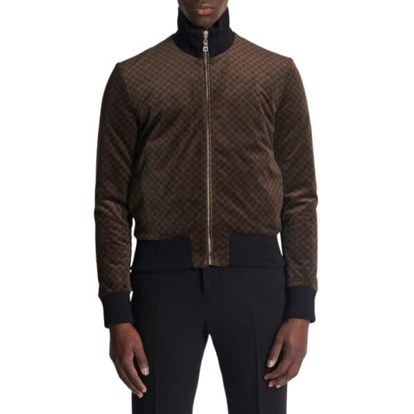 BALMAIN REVERSIBLE MINI MONOGRAMMED BOMBER