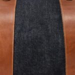 RALPH LAUREN LEATHER-TRIM DENIM DUFFEL