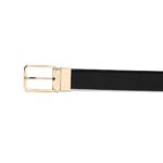 SANTONI REVERSIBLE AND ADJUSTABLE BLACK AND BROWN LEATHER BELT