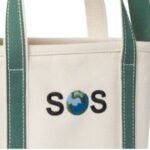 STELLA MCCARTNEY SOS EMBROIDERED SMALL TOTE BAG