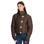 BALMAIN CROPPED MINI MONOGRAM JACKET