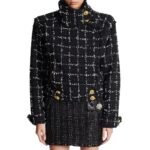 BALMAIN TWEED BOMBER JACKET
