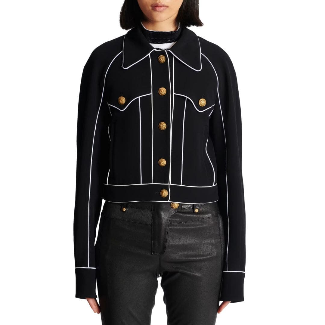 BALMAIN WESTEM CREPE JACKET