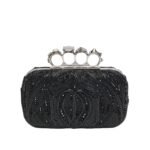 ALEXANDER MCQUEEN WOMANS KNUCKLE CLUTCH IN BLACK