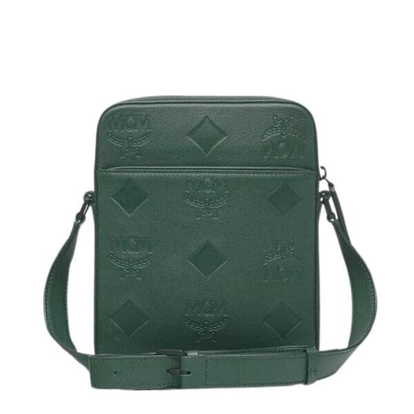 MCM KLASSIK CROSSBODY IN MAXI MONOGRAM LEATHER GREEN