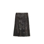 PRADA NAPPA LEATHER PATCHORK SKIRT
