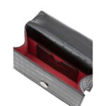 ALEXANDER MCQUEEN WOMANS MINI JEWELLED SATCHEL IN BLACKSILVER