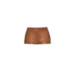 PRADA NAPPA LEATHER SHORTS