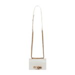 ALEXANDER MCQUEEN WOMANS MINI JEWELLED SATCHEL DEEP LVORY