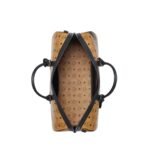 MCM OTTOMAR WEEKENDER BAG IN MEGA LAUREL VISETOS COGNAC