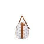 MCM OTTOMAR WEEKENDER BAG IN MEGA LAUREL VISETOS WHITE
