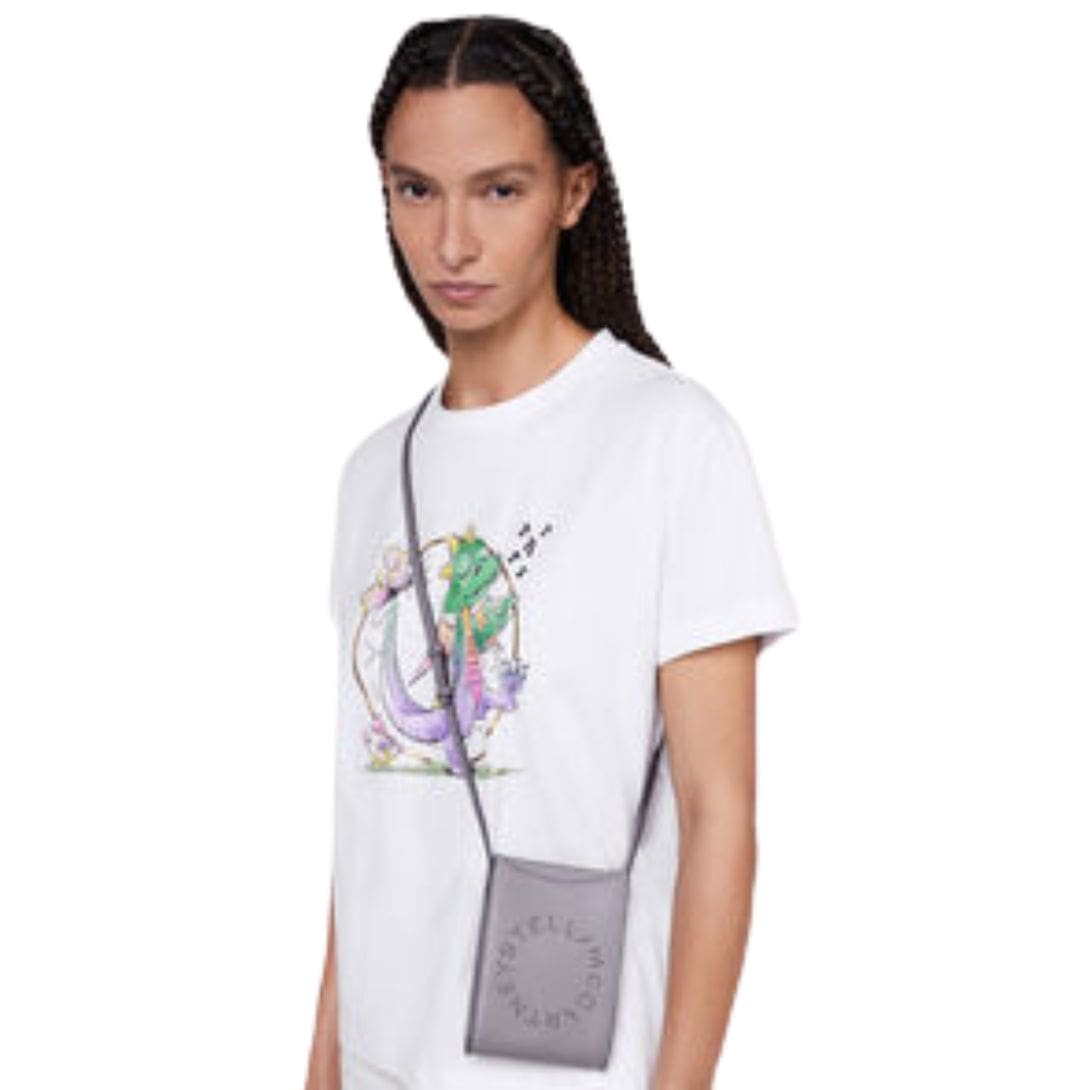 STELLA MCCARTNEY LOGO GRAINY ALTER MAT CROSSBODY PHONE POUCH