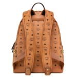 MCM STARK SIDE STUDS BACKPACK IN VISETOS COGNAC