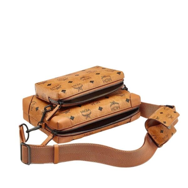 MCM KLASSIK MULTIFUNCTION CROSSBODY IN VISETOS COGNAC