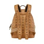 MCM SMALL STARK SIDE STUDS BACKPACK IN VISETOS COGNAC
