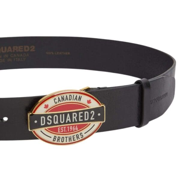 DSQUARED2 D2 CANADIAN BROTHERS PLAQUE BELT