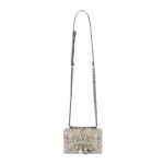 ALEXANDER MCQUEEN WOMANS MINI JEWELLED SATCHEL IN WHITE