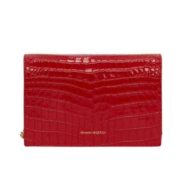 ALEXANDER MCQUEEN WOMANS SMALL SKULL IN DEEP RED