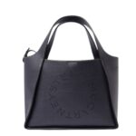 STELLA MCCARTNEY LOGO GRAINY ALTER MAT CROSSBODY BAG