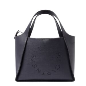 STELLA MCCARTNEY LOGO GRAINY ALTER MAT CROSSBODY BAG